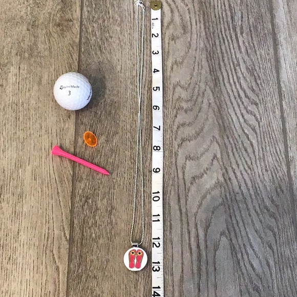 Golf ball marker magnetic necklace. Flip flop coin - Picture 3 of 3